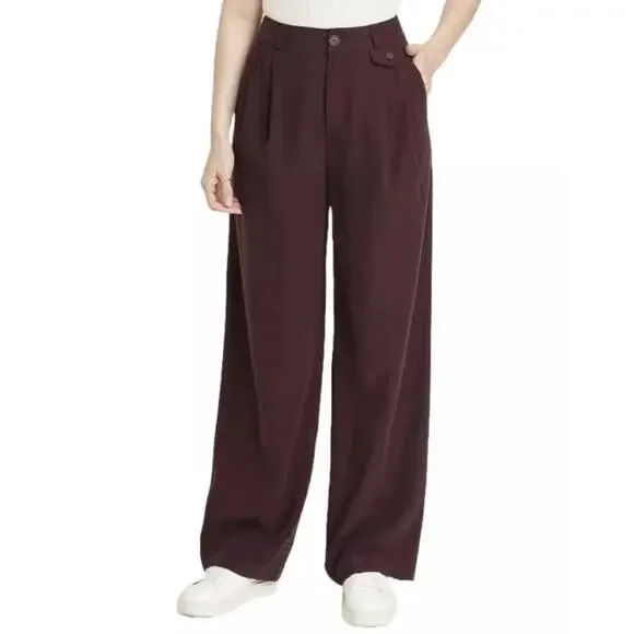 A New Day High-Rise Wide-Leg Pants size 8 Regular - Brown - NEW - Picture 1 of 6